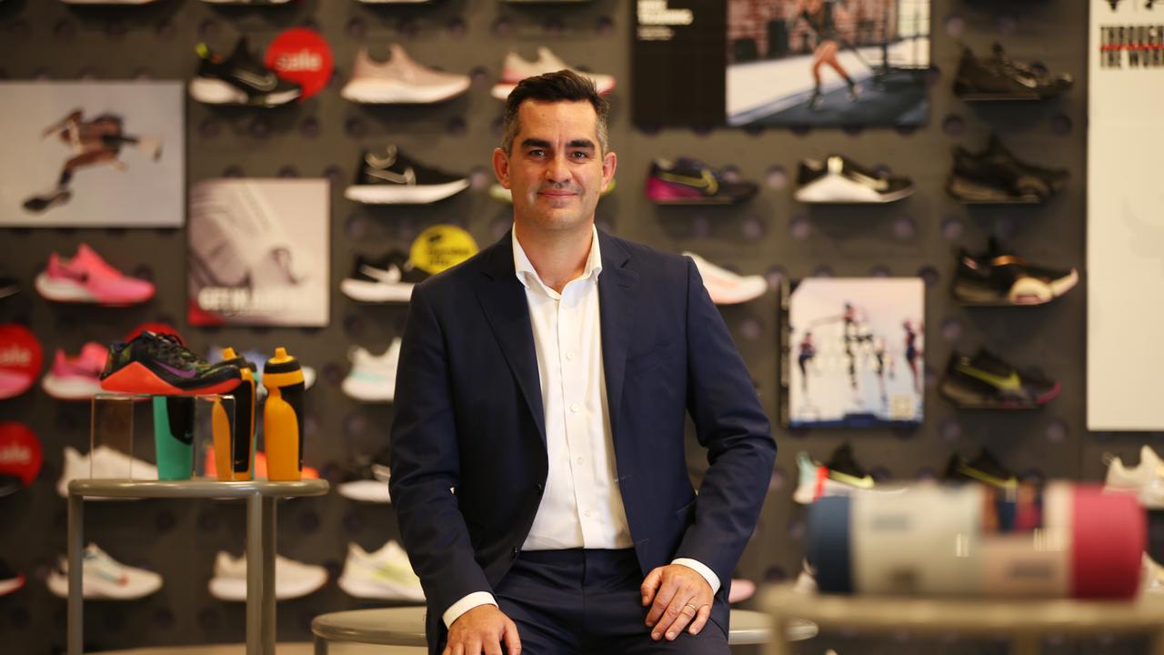 Super Retail Group CEO Anthony Heraghty in a Rebel store. Picture: Jane Dempster/The Australian.