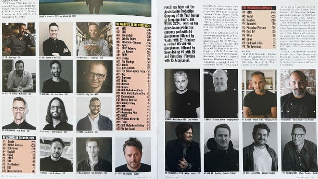 This double page spread from Campaign Brief magazine has drawn international backlash for featuring images of 20 men and no women.