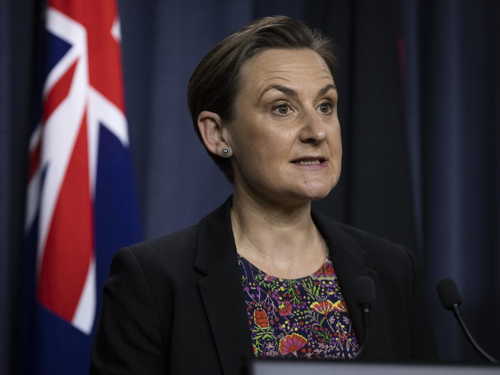 WA Health Minister Amber-Jade Sanderson gave the update on Tuesday. Picture: Matt Jelonek/Getty Images