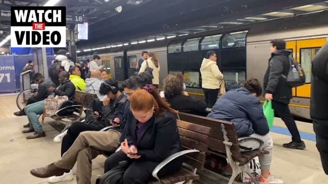 Crowded platforms at Central station