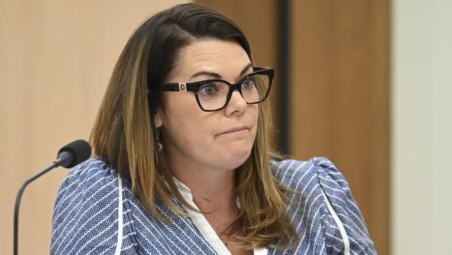 Greens Environment spokeswoman Sarah Hanson-Young says she wants to work with Labor to pass legislation, but wants native forest logging banned. Picture: NewsWire / Martin Ollman