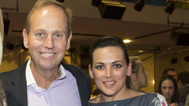 Seven news presenters Mike Smithson and Rosanna Mangiarelli.