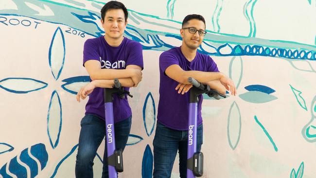 Beam Mobility’s co-founders Alan Jiang and Deb Gangopadhyay.