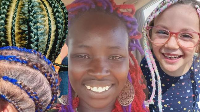 A passionate Hivesville mother, who came to Australia as a refugee from Africa, has launched her own traditional African hair braiding business in the Burnett. Photo: Florance Rugato