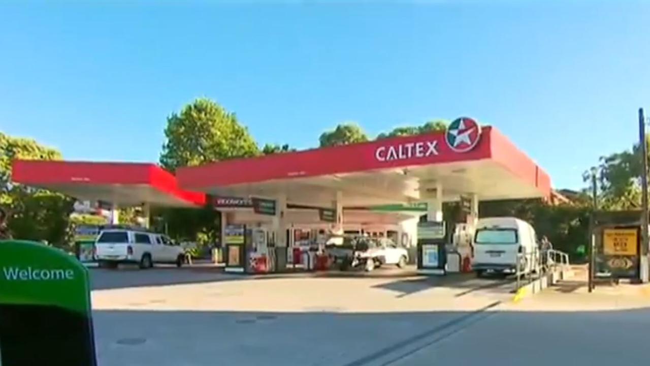 The petrol station where the man allegedly started his stalking. Picture: 7 News