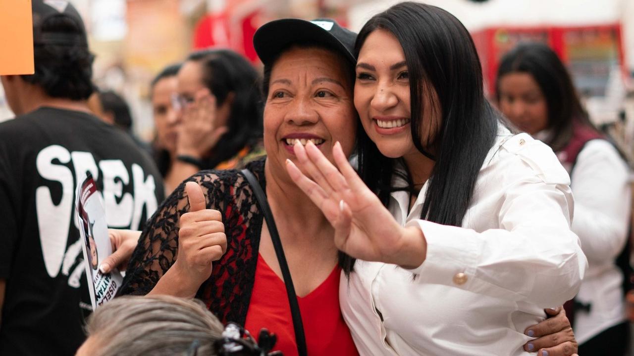 Mayoral candidate Gisela Gaytan (right) was murdered on April 1, her first day of campaigning for the Mexican election. Picture: Instagram