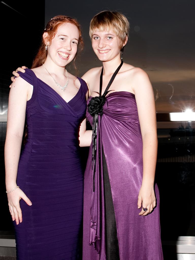 Jessie Spargo and Emely Palmer at the 2009 Kormilda College formal. Picture: NT NEWS