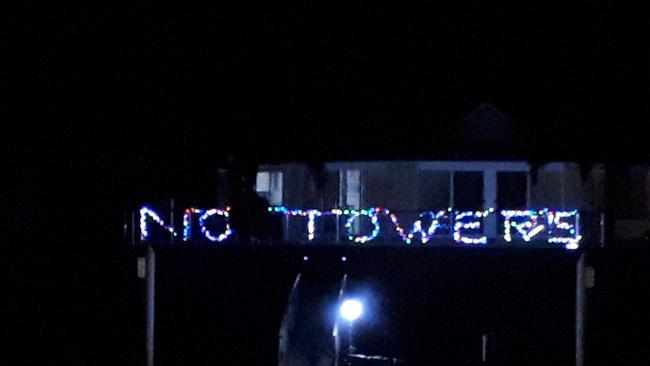 Members of the Newport Action Group are putting their Christmas lights up early to protect the Newport Marina Development.