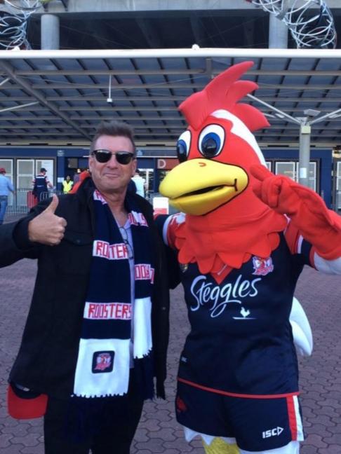 Julie Burgess’s new beau Gary Ballard is a Roosters supporter. Picture: Facebook