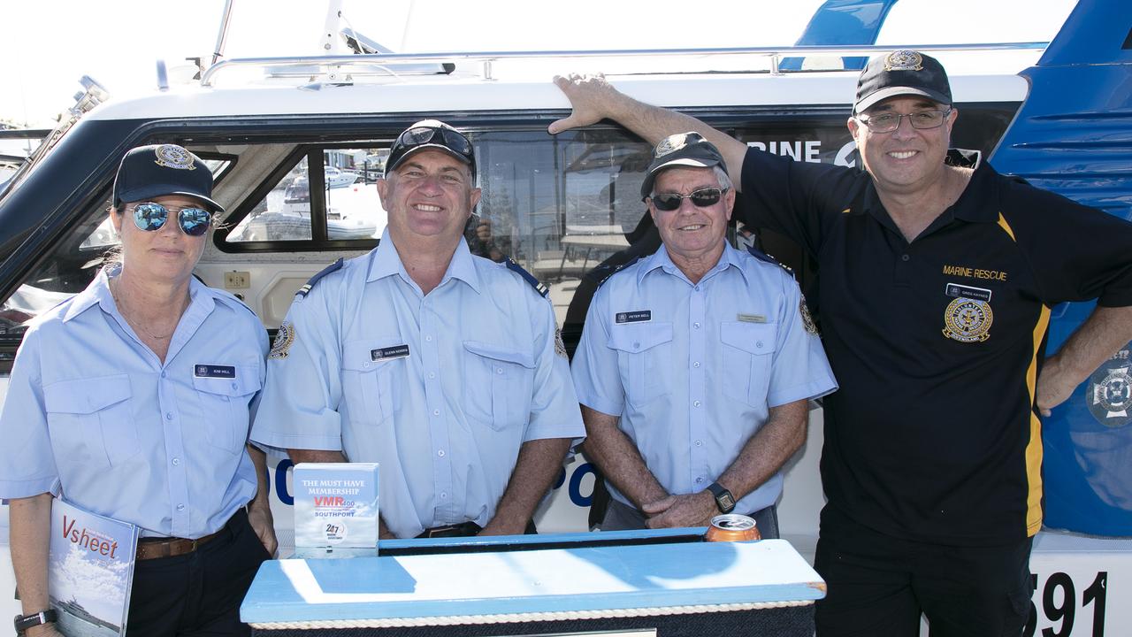 The team from VMR Southport at the Sanctuary Cove Boat Show. Picture: Glenn Campbell