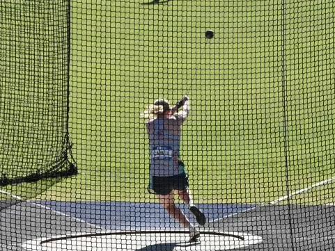 Tasmania hammer thrower Arielle Cannell competing at the Australian Athletics Championships. Picture: Supplied