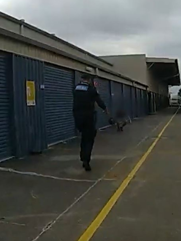 A man was arrested at the storage facility.
