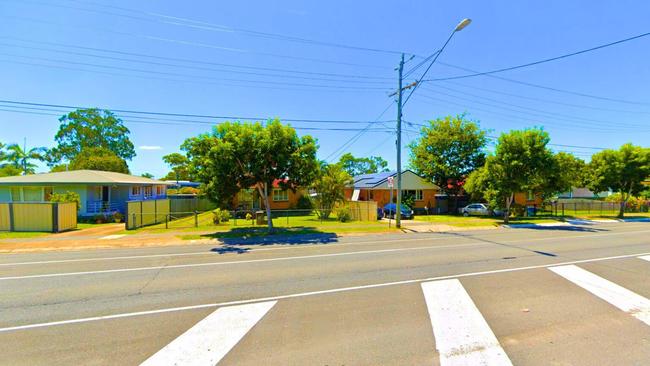 Jacaranda Ave at Logan Central where houses back on to the train line.