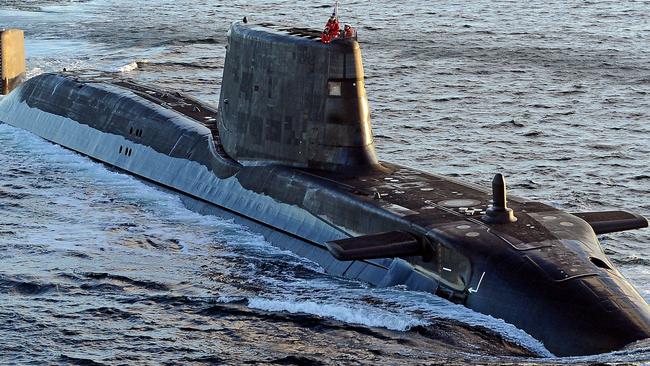 Astute class submarine HMS Ambush is pictured during sea trials near Scotland. Ambush, second of the nuclear powered attack submarines, was named in Barrow on 16 December 2010 and launched on 5 January 2011.