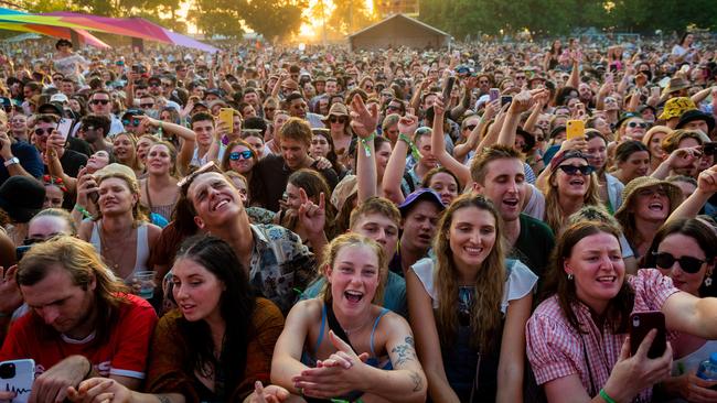 Missy Higgins fans at BASSINTHEGRASS 2021. Picture: Che Chorley