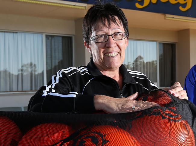 Kim Miles and Rob Gibson from the Capalaba Bulldogs. The Redlands Sporting Foundation helps familys afford the cost of club sports.  Pic: Josh Woning.