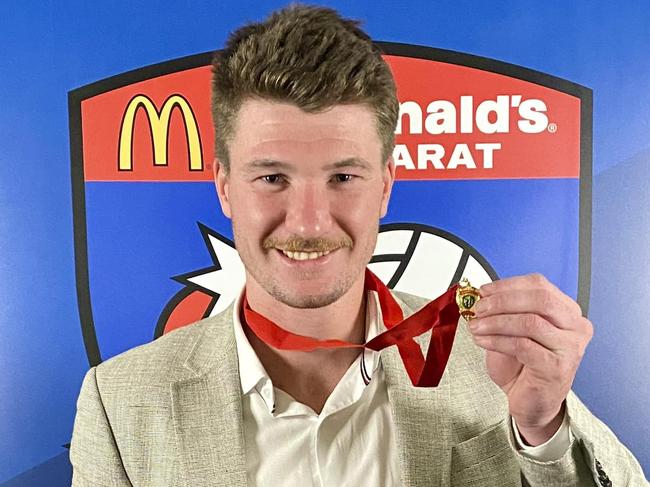 Matt Johnston won his first Henderson Medal on Monday. Picture: East Point Football Netball Club.