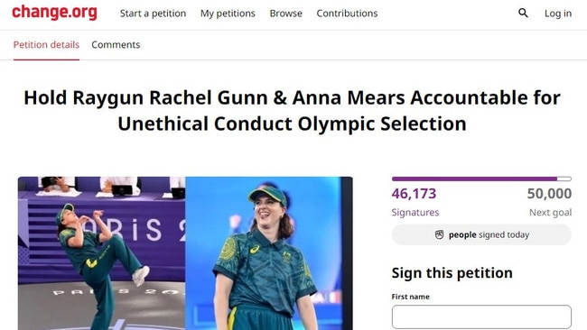 The AOC has slammed the "appalling" petition. Picture: Change.org