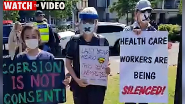 Healthcare workers among pro-choice protesters in Fitzroy