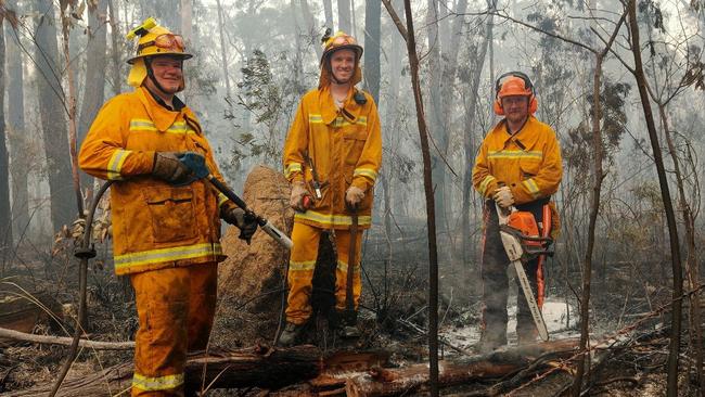 Dad Darren has been a member of the local CFA for more than 25 years. Picture: Wayne Taylor