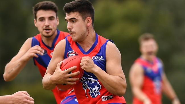 Nathan Baccega in action for Mernda. Picture: Nathan McNeill