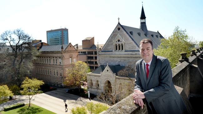 Acting Adelaide Uni vice-chancellor Professor Mike Brooks. Picture: Roy VanDerVegt