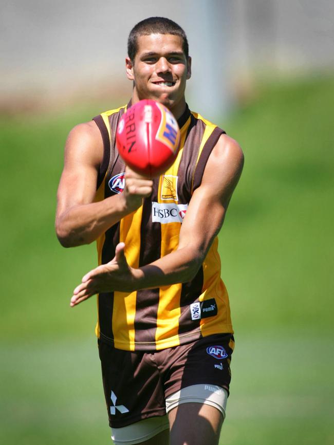 A young Lance Franklin during his time at Hawthorn. Picture: Herald Sun