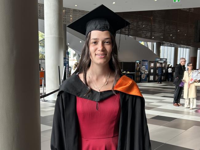 Tessa Gibney graduates from the Australian Catholic University with a Bachelor of Nursing. Picture: Brittany Busch