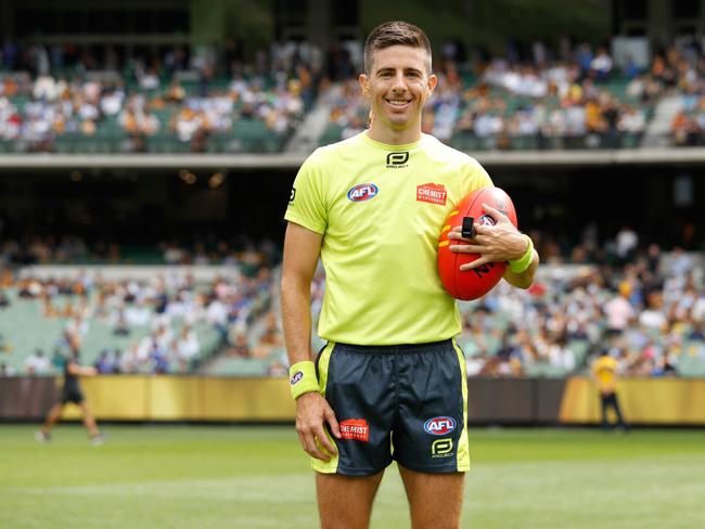 MELBOURNE, AUSTRALIA - MARCH 20: Michael Pell during the 2022 AFL Round 01 match between the Hawthorn Hawks and the North Melbourne Kangaroos at the Melbourne Cricket Ground on March 20, 2022 In Melbourne, Australia. (Photo by Dylan Burns/AFL Photos)