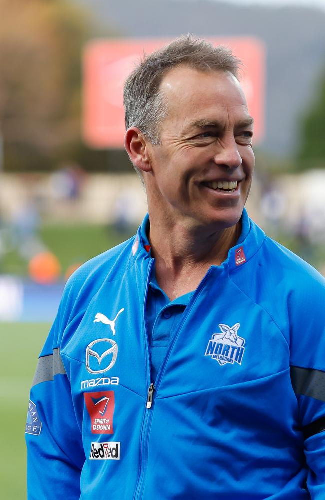 Alastair Clarkson is all smiles after what remains his most recent victory. Picture: Dylan Burns/AFL Photos