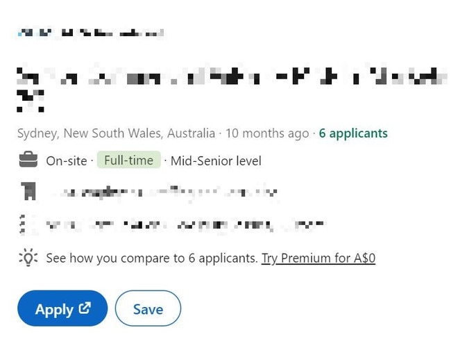 If a job has been advertised for more than a month, Ms Parker said it could be a sign it is a ghost job. Picture: LinkedIn