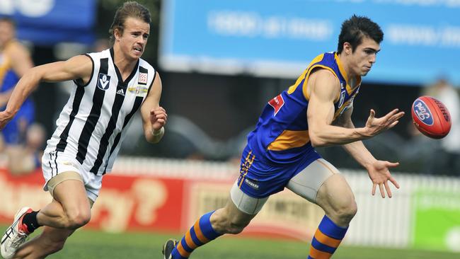 A young Easton Wood in action for Williamstown in the VFL.