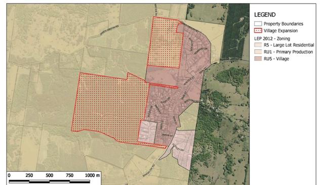 The proposed 63ha rezoning on the west side of Clunes that could see the population of the village double.