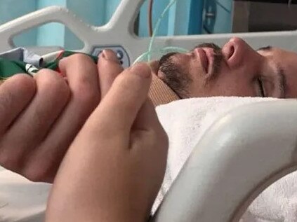 Young dad suffers horror injury in footy trial game