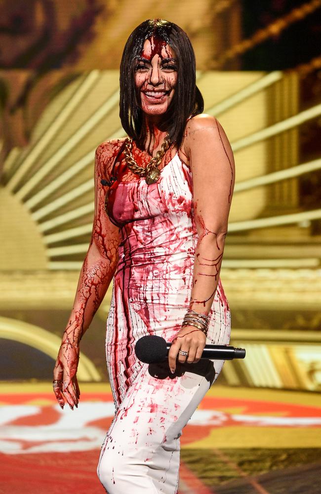 Sure that’ll come out in the wash. Picture: Kevin Mazur/2020 MTV Movie &amp; TV Awards/Getty