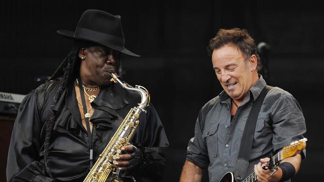 Bruce Springsteen, right, and the saxophonist Clarence Clemons, left.