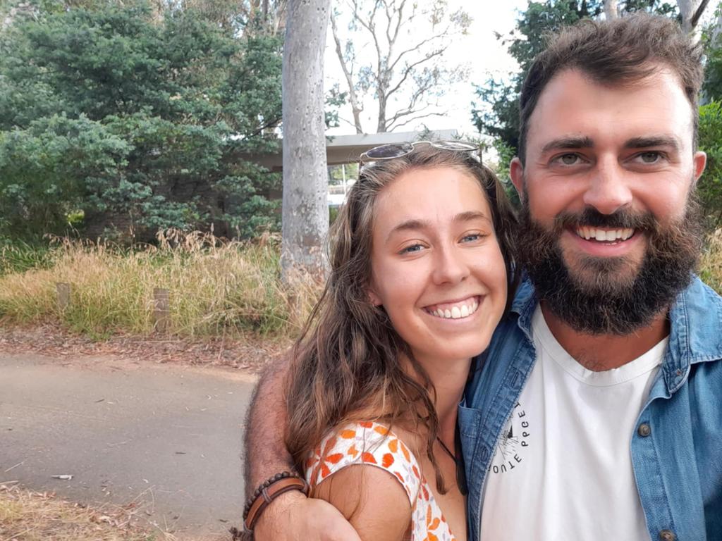 Kate Paliaga and James Fabre outside their Myoko home. Picture: Supplied