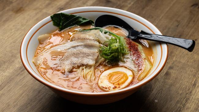 The hot chilli tonkotsu at Beppin. Picture: David Kelly