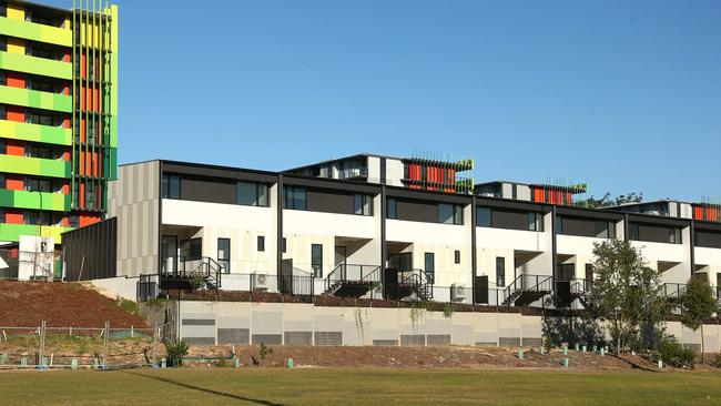 Subcontractor Civic Shower Screens is owed $90,000 for the townhouse job at the athletes village. Picture: Mike Batterham