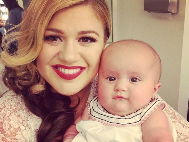 First child ... Kelly Clarkson and her daughter, River Rose. Picture: Instagram