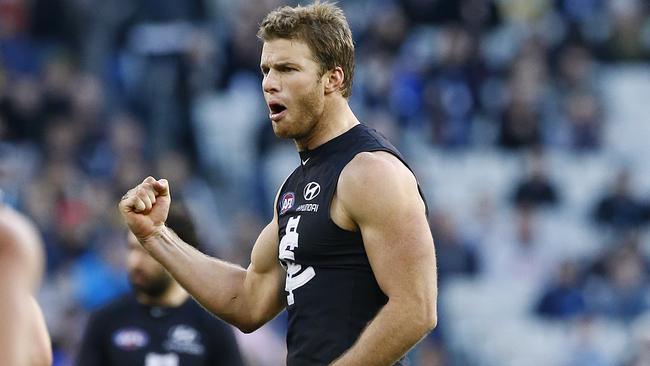 Lachie Henderson during his time at Carlton. Picture: Wayne Ludbey