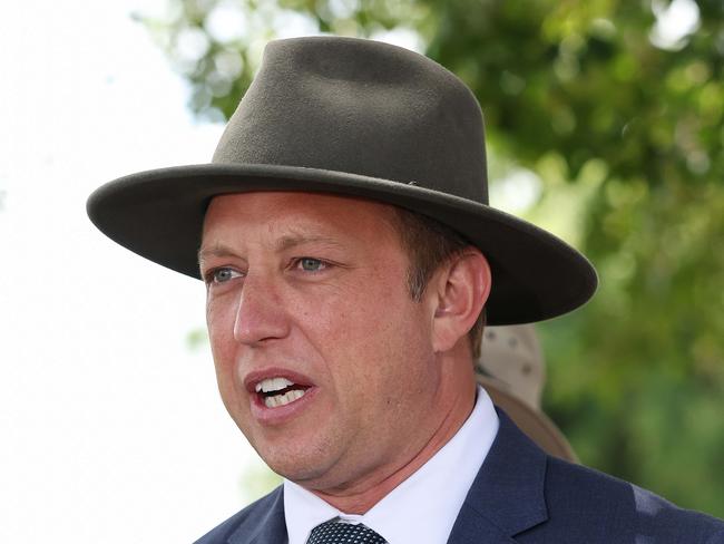 Premier Steven Miles holds a press conference in Rockhampton on the election trail. Pics Adam Head