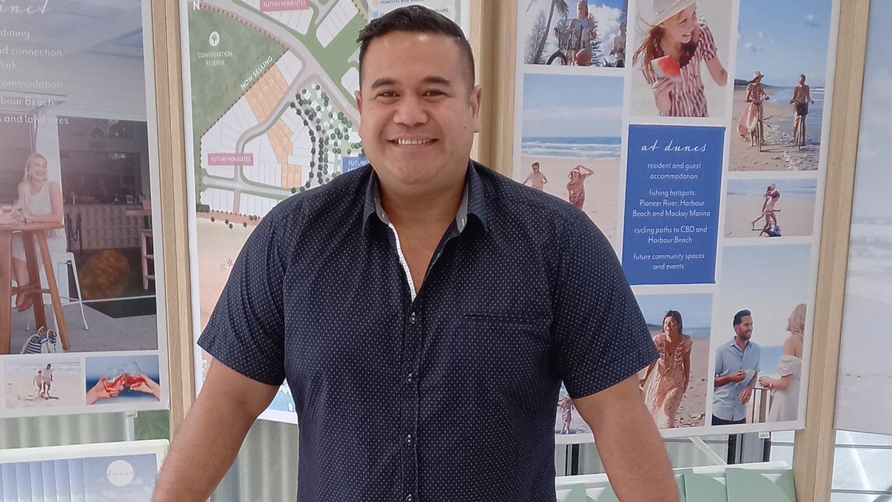 Dunes Harbour Beach land buyer Henry Fatiaki is one of the first to buy a lot in the East Point development. Photo: Contributed