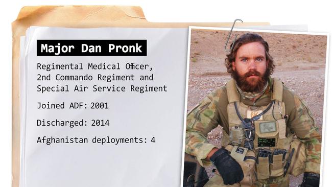 Voodoo Medic Major Dan Pronk said the deaths of three colleagues in quick succession had a big impact on him.