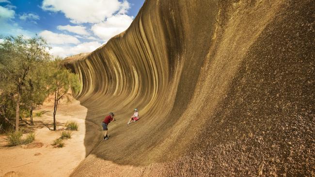 Grab a few days to go on a road trip to Wave Rock in WA. Picture: Tourism WA