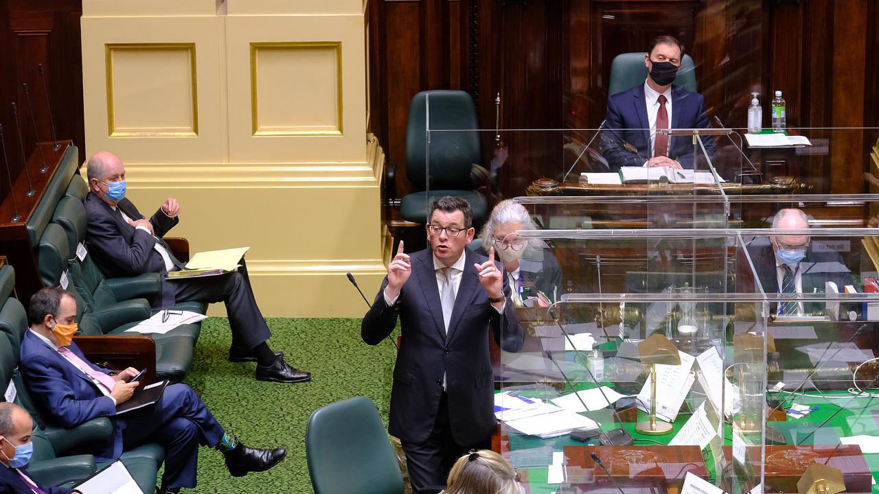 Daniel Andrews and other members of parliament will be required to be vaccinated. Picture: Luis Ascui