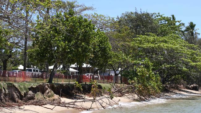 Holloways Beach is suffering from severe erosion since Cairns Regional Council installed rock wall groynes near the swimming area. PICTURE: BRENDAN RADKE