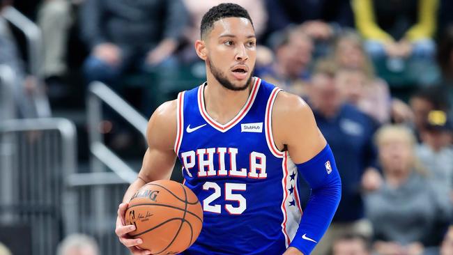 Have the 76ers found the final piece to the puzzle to help guide Aussie Ben Simmons and the team to an NBA title? Picture: Getty Images/AFP