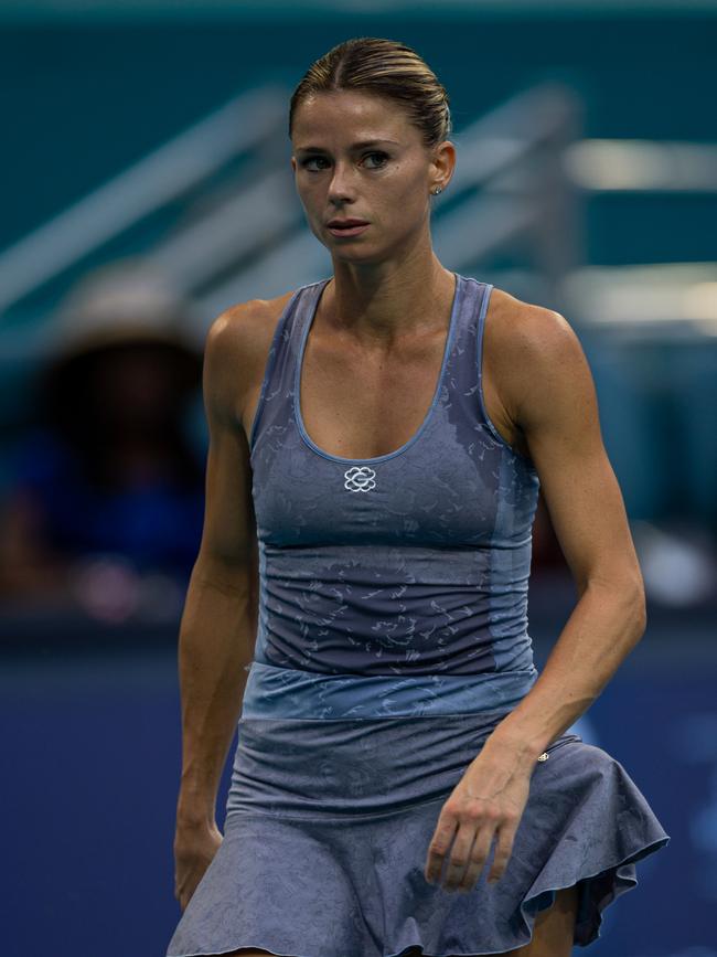 Giorgi during the Miami Open. (Photo by Brennan Asplen/Getty Images)