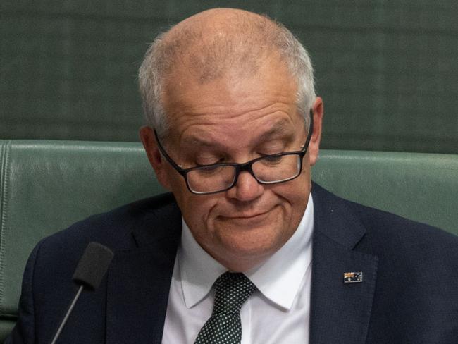 CANBERRA, AUSTRALIA - NewsWire Photos MARCH 29, 2023: Former PM Scott Morrison during Question Time in the House of Representatives in Parliament House Canberra.Picture: NCA NewsWire / Gary Ramage